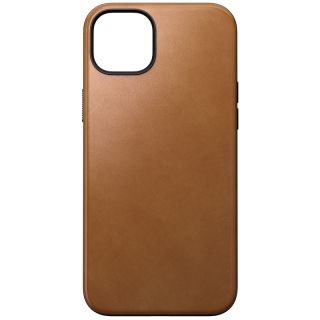 Nomad Modern MagSafe iPhone 15 Plus bőr hátlap tok - világosbarna