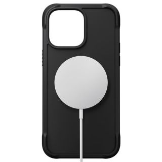Nomad Protective MagSafe iPhone 14 Pro Max ütésálló szilikon hátlap tok - fekete