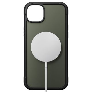 Nomad Protective MagSafe iPhone 14 Plus ütésálló szilikon hátlap tok - zöld