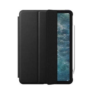 Nomad Rugged Folio iPad Pro 11" (2021/2020/2018) kinyitható bőr tok - fekete