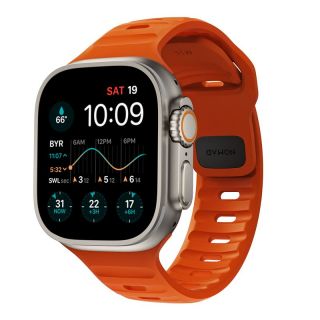 Nomad Sport Apple Watch 45mm / 44mm / 42mm / Ultra 49mm szilikon szíj - narancssárga