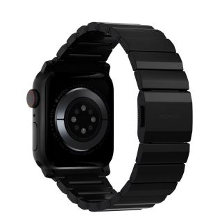 Nomad Titanium Apple Watch 45mm / 44mm / 42 mm fém szíj - fekete