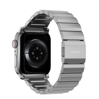 Nomad Titanium Apple Watch 45mm / 44mm / 42 mm fém szíj - ezüst