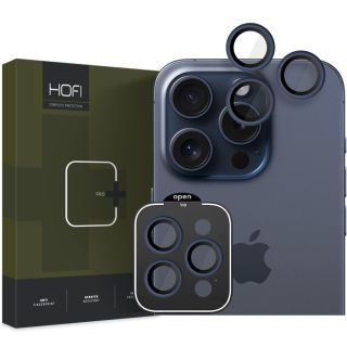 Hofi CamRing Pro+ iPhone 15 Pro / 15 Pro Max kamerlencsevédő üveg - kék