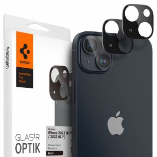 Spigen OptikTR iPhone 14 / 14 Plus kamera védő üveg - 2db - fekete