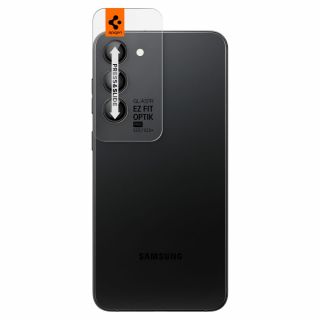 Spigen optik.tr ezFit Samsung Galaxy S23 / S23+ Plus kameralencse védő üveg - fekete / 2db