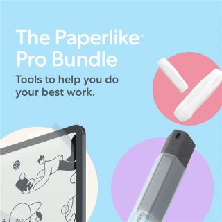 Paperlike Pro csomag iPad Air 5 (2022) / Air 4 (2020) / Pro 11" (2022/2021/2020/2018) kijelzővédő papír hatású fólia + kijelző tisztító + Apple Pencil kompatibilis markolat