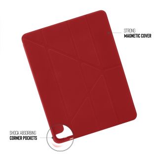 Pipetto Origami No1 Original TPU iPad Pro 12,9" (2021/2020/2018) kinyitható tok - piros