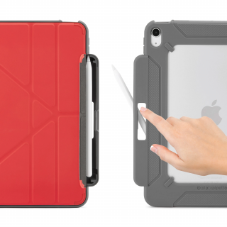 Pipetto Origami No2 Pencil Shield iPad Air 5 (2022) / Air 4 (2020) kinyitható tok - piros