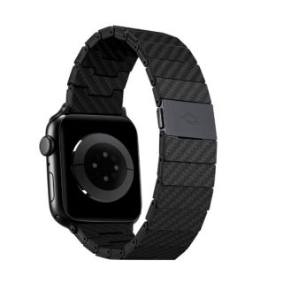 Pitaka Apple Watch 45mm / 44mm / 42mm / Ultra 49mm carbon szíj - fekete