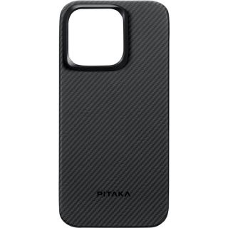 Pitaka MagEZ 4 MagSafe iPhone 15 Pro Max aramid hátlap tok - fekete - 600D