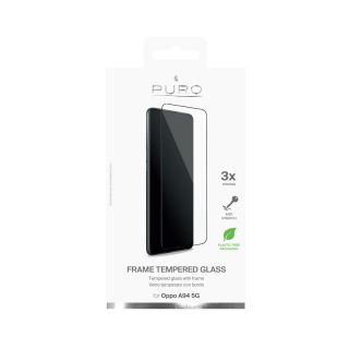 Puro Frame Tempered Glass Oppo A94 5G kijelzővédő üvegfólia