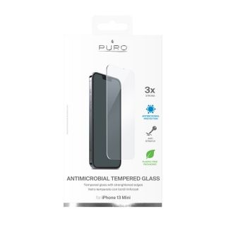 Puro Glass Anti-Bacterial iPhone 13 mini kijelzővédő üvegfólia