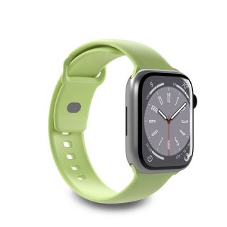 Puro Icon Apple Watch 45mm / 44mm / 42mm / Ultra 49mm szilikon szíj - halványzöld