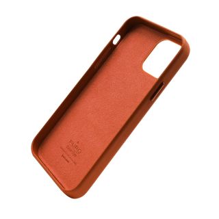 Puro Sky iPhone 13 bőr hátlap tok - narancssárga