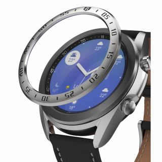 Ringke Bezel Styling Samsung Galaxy Watch 3 41mm védőkeret - rozsdamentes ezüst
