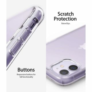 Ringke Fusion iPhone 11 szilikon ütésálló hátlap tok - átlátszó