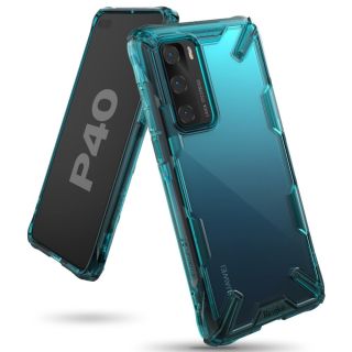 Ringke Fusion X Huawei P40 hátlap tok - türkiz kék