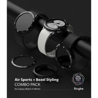 Ringke Air & Bezel Styling Samsung Galaxy Watch 4 40 mm tok és védőkeret - fekete