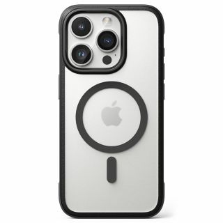 Ringke Fusion Magnetic MagSafe iPhone 15 Pro Max kemény ütésálló hátlap tok - átlátszó/fekete
