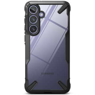 Ringke Fusion X Samsung Galaxy S24 ütésálló hátlap tok - fekete/ átlátszó