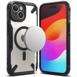 Ringke Fusion X Magnetic MagSafe iPhone 15 Plus kemény ütésálló hátlap tok - fekete