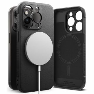 Ringke Onyx Magnetic MagSafe iPhone 15 Pro ütésálló hátlap tok - fekete