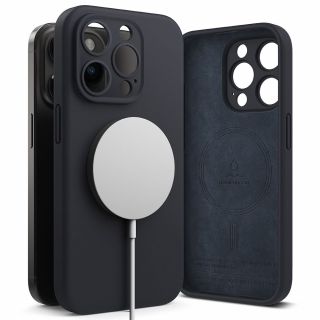 Ringke Silicone Magnetic MagSafe iPhone 15 Pro Max szilikon hátlap tok - sötétkék