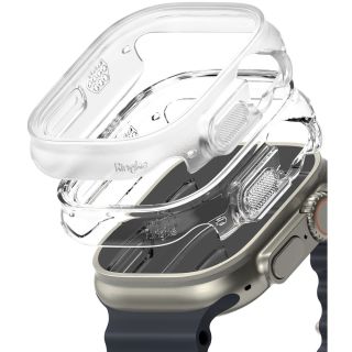 Ringke Slim Apple Watch Ultra 49mm kemény tok - 2db - Átlátszó/ matt áttetsző