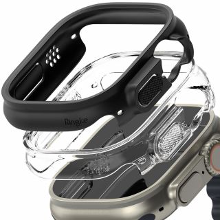 Ringke Slim Apple Watch Ultra 49mm kemény tok - 2db - fekete/átlátszó