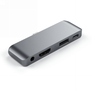 Satechi Aluminium Mobile Pro USB-C hub adapter (USB-C, USB-A, HDMI, 3,5mm jack) - asztroszürke