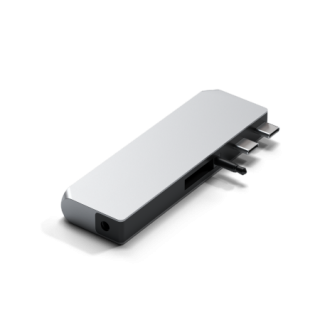 Satechi Pro Mini USB-C hub MacBook adapter (2xUSB-C, 2x USB-A, Ethernet, 3,5mm jack) - ezüst