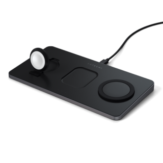 Satechi Trio 3in1 MagSafe iPhone + Apple Watch + AirPods Qi vezeték nélküli töltő állvány - fekete