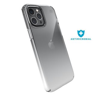 A Speck Presidio Perfect-Clear Ombre iPhone 12 Pro Max ütésálló tok Microban felülete meggátolja a baktériumok elszaporodását.