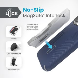 Speck Presidio2 Grip ClickLock MagSafe iPhone 15 Pro ütésálló kemény hátlap tok - kék