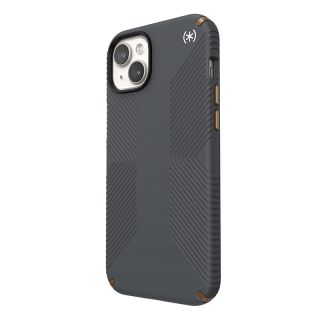 Speck Presidio2 Grip MagSafe iPhone 14 Plus / 15 Plus ütésálló szilikon tok - szürke