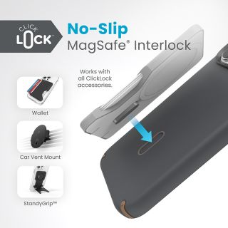 Speck Presidio2 Pro ClickLock & MagSafe iPhone 15 Pro Max ütésálló kemény hátlap tok - szürke