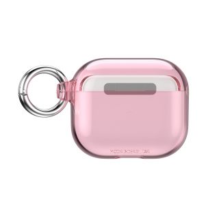 Speck Presidio Clear Microban Apple AirPods 3 szilikon tok + karabíner - rózsaszín