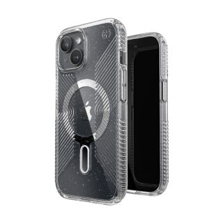 Speck Presidio Lux Grip ClickLock MagSafe iPhone 15 kemény hátlap tok - átlátszó