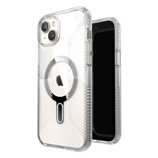 Speck Presidio Perfect-Clear Grip ClickLock MagSafe iPhone 14 Plus / 15 Plus kemény hátlap tok - átlátszó/ezüst