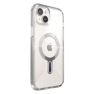 Speck Presidio Perfect-Clear Grip ClickLock MagSafe iPhone 14 Plus / 15 Plus kemény hátlap tok - átlátszó/ezüst