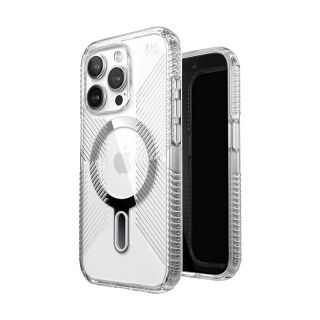 Speck Presidio Perfect-Clear Grip ClickLock MagSafe iPhone 15 Pro ütésálló kemény hátlap tok - átlátszó