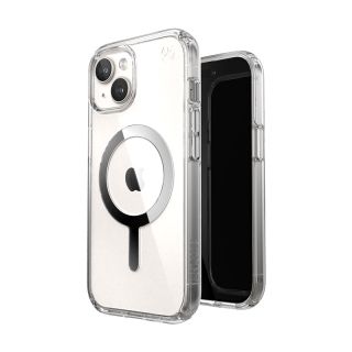 Speck Presidio Perfect-Clear MagSafe iPhone 15 ütésálló kemény hátlap tok - átlátszó/ezüst