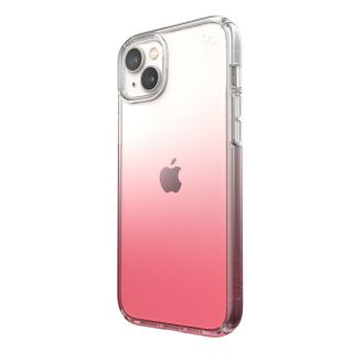Speck Presidio Perfect-Clear Ombre Microban iPhone 14 Plus ütésálló kemény hátlap tok - átlátszó/piros
