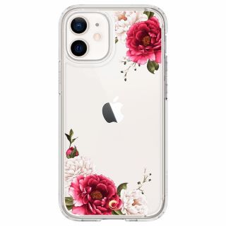 Spigen Cyrill Cecile iPhone 12 mini ütésálló szilikon tok - Red Floral