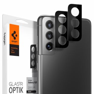 Spigen GLAS.tR Optik Samsung Galaxy S21 kamera védő üvegfólia - 2db - fekete