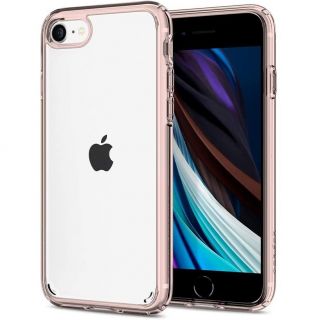 Spigen Ultra Hybrid 2 iPhone SE (2022/2020) / 8 / 7 tok - átlátszó/rózsaszín