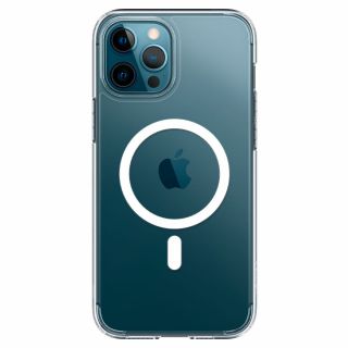 A Spigen Ultra Hybrid Mag iPhone 12 / 12 Pro ütésálló fémbetétes tok a kamera számára passzív védelmet nyújt.