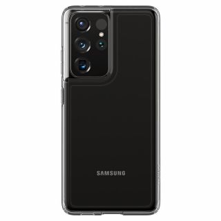 Spigen Ultra Hybrid Samsung Galaxy S21 Ultra ütésálló szilikon hátlap tok - átlátszó