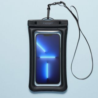 Spigen A610 univerzális vízálló okostelefon tok + nyakpánt - fekete